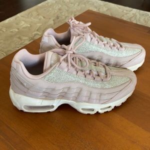 Pink silver glitter Nike Airmax running shoes 6.5